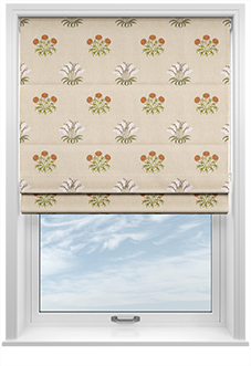 William Morris At Home Lily Flower Embroidery, Nettle - Roman Blind